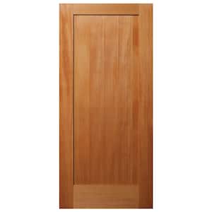 24 in. x 80 in. 1-Panel Shaker Solid Core Unfinished Fir Wood Interior Door Slab