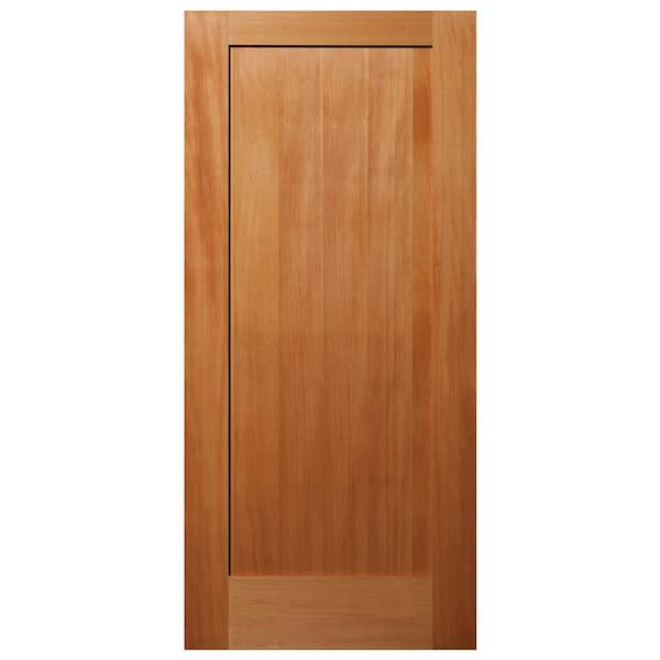Builders Choice 36 in. x 80 in. 1-Panel Shaker Solid Core Unfinished Fir Wood Interior Door Slab