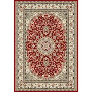 Nicholson Red/Ivory 4 ft. x 6 ft. Indoor Area Rug
