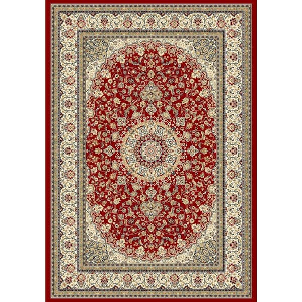 Home Decorators Collection Nicholson Red/Ivory 7 ft. x 10 ft. Indoor Area Rug