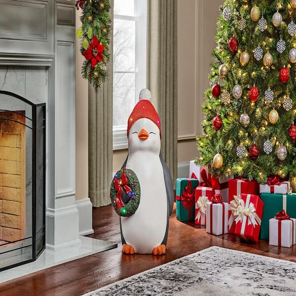 Home Accents Holiday 30 inch Penguin with Wreath Blow Mold NWT FREE SHIP offers