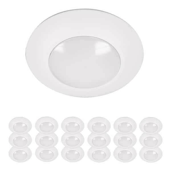 HLCE 4 in. LED Surface Mount Disk Light 60-Watt Equivalent 700lm, 3000K, 18-Pack, Title 20 Compliant