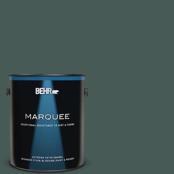 BEHR MARQUEE 1 gal. #MQ6-09 Hostaleaf Satin Enamel Exterior Paint & Primer