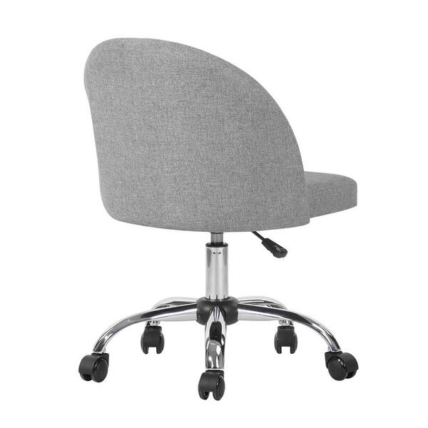 Kinsley Swivel Upholstered Desk Chair Gray - Steve Silver Co.