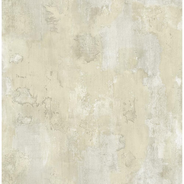 Seabrook Designs Telluride Faux Texture Metallic Greige Paper Strippable Roll (Covers 56.05 sq. ft.)