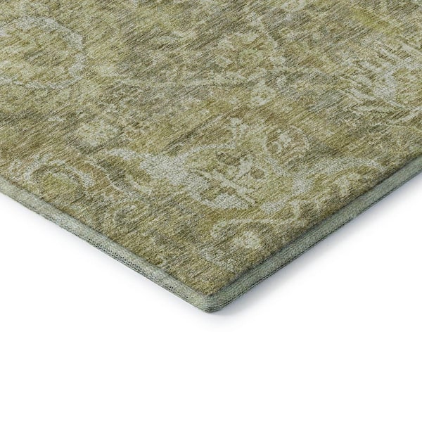 Mayfield Premium Machine Washable Abstract AMF1101 Sage 5 ft. x 7 ft. 6 in. Area Rug