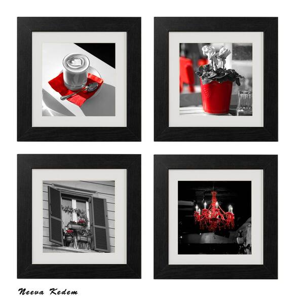 Imagine Letters Four 10 in. x 10 in. "Red Rome" by Neeva Kedem Framed Printed Wall Art