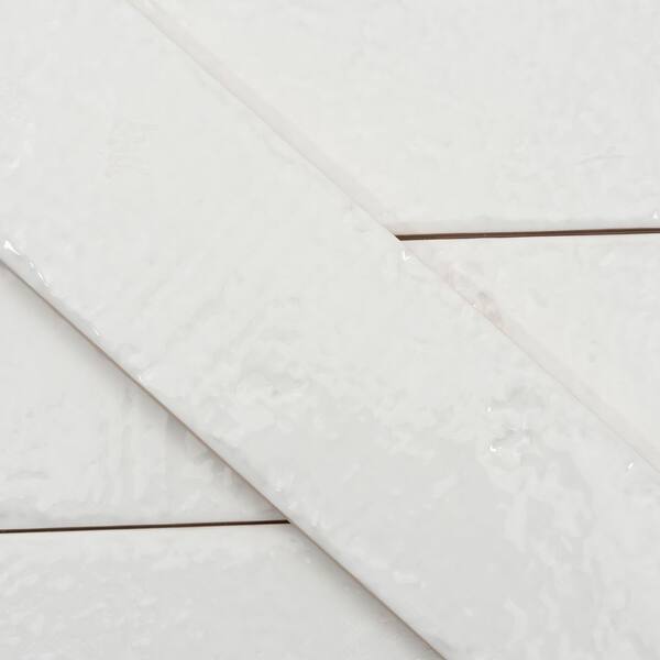 Apollo Tile Valenza 2 in. x 16 in. Glossy Soft White Ceramic