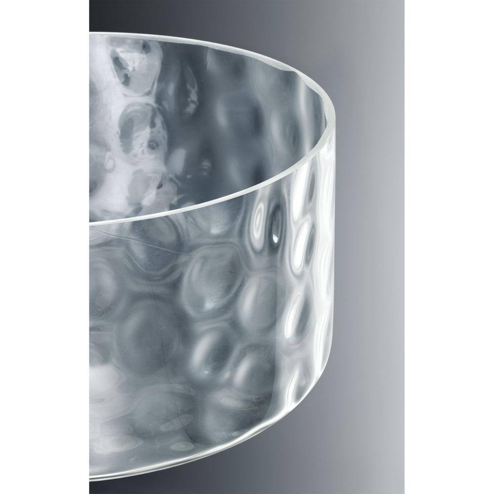 Polished Nickel 16-Light Drum Chandelier with Glass Shades