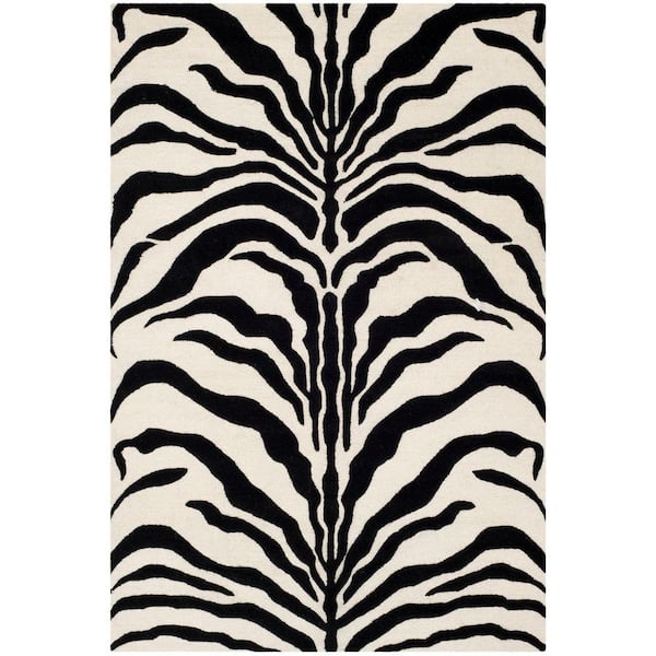 SAFAVIEH Cambridge Ivory/Black 5 ft. x 8 ft. Animal Print Area Rug