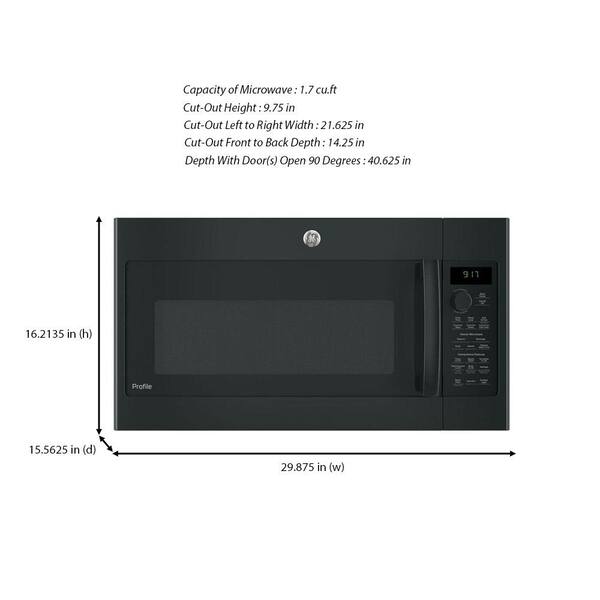 Ge Profile 1 7 Cu Ft Over The, Ge Profile Series 1 Cu Ft Countertop Microwave Oven Manual