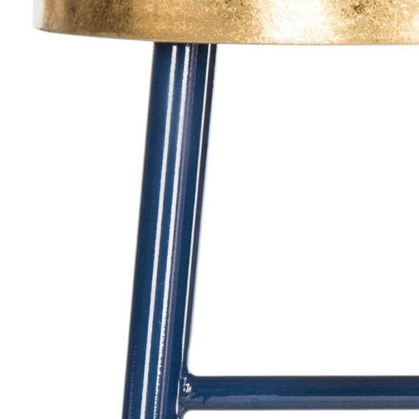 Navy and Dipped Gold 30" Transitional Metal Bar Stool