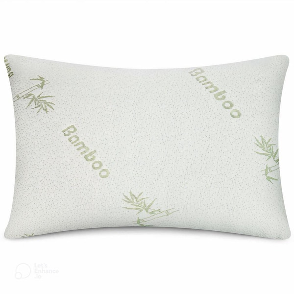 Bamboo Comfort King Memory Foam Pillow with Removable Cover