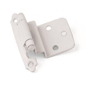 Inset White 3/8 in. Self-Closing Hinge (1-Pair)