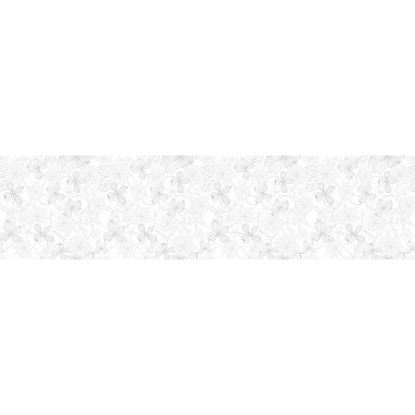 Home Decor Line 17.71 in. x 70.8 in. Flowers Premium Window Film