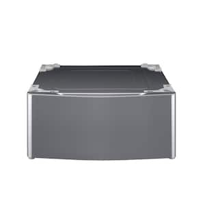 29 in. Laundry Pedestal in Graphite Steel with Storage Drawer for Washers and Dryers