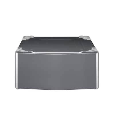 29 in. Laundry Pedestal with Storage Drawer for Washers and Dryers in Graphite Steel