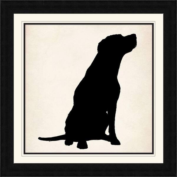 PTM Images 28 1/4 in. x 28 1/4 in. "Dog Silhouette" Framed Wall Art