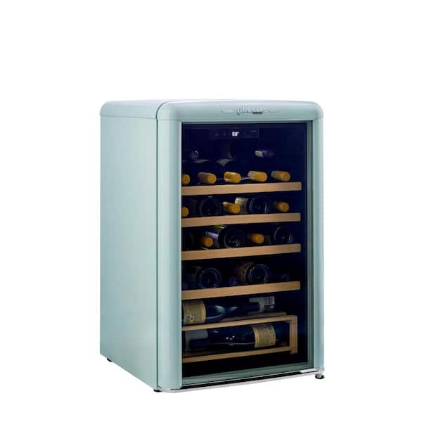 Unique Classic Retro 21.6 in. 7 Cu. ft. Retro Bottom Freezer Refrigerator in Ocean Mist Turquoise, Energy Star