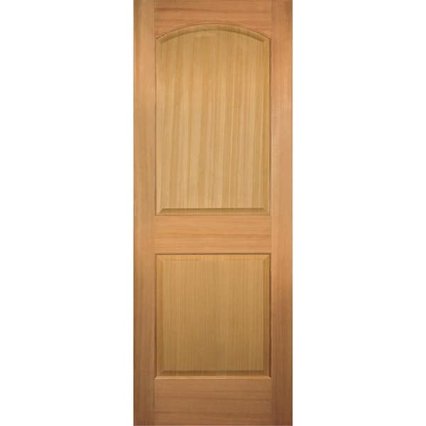 Builders Choice 28 in. x 80 in. 2-Panel Arch Top Stain Grade Wood Hemlock Interior Door Slab