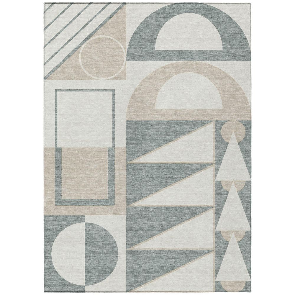 Chantille Machine Washable Indoor/Outdoor Abstract ACN2607 Ivory 5 ft. x 7 ft. 6 in. Area Rug price history on PriceWatchPro