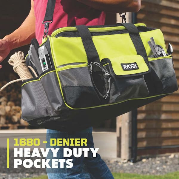 RYOBI 12 in. Zipper Pouch with 24 in. Tool Bag and LINK 17 in
