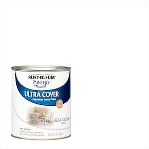 32 oz. Ultra Cover Semi-Gloss White General Purpose Paint (Case of 2)