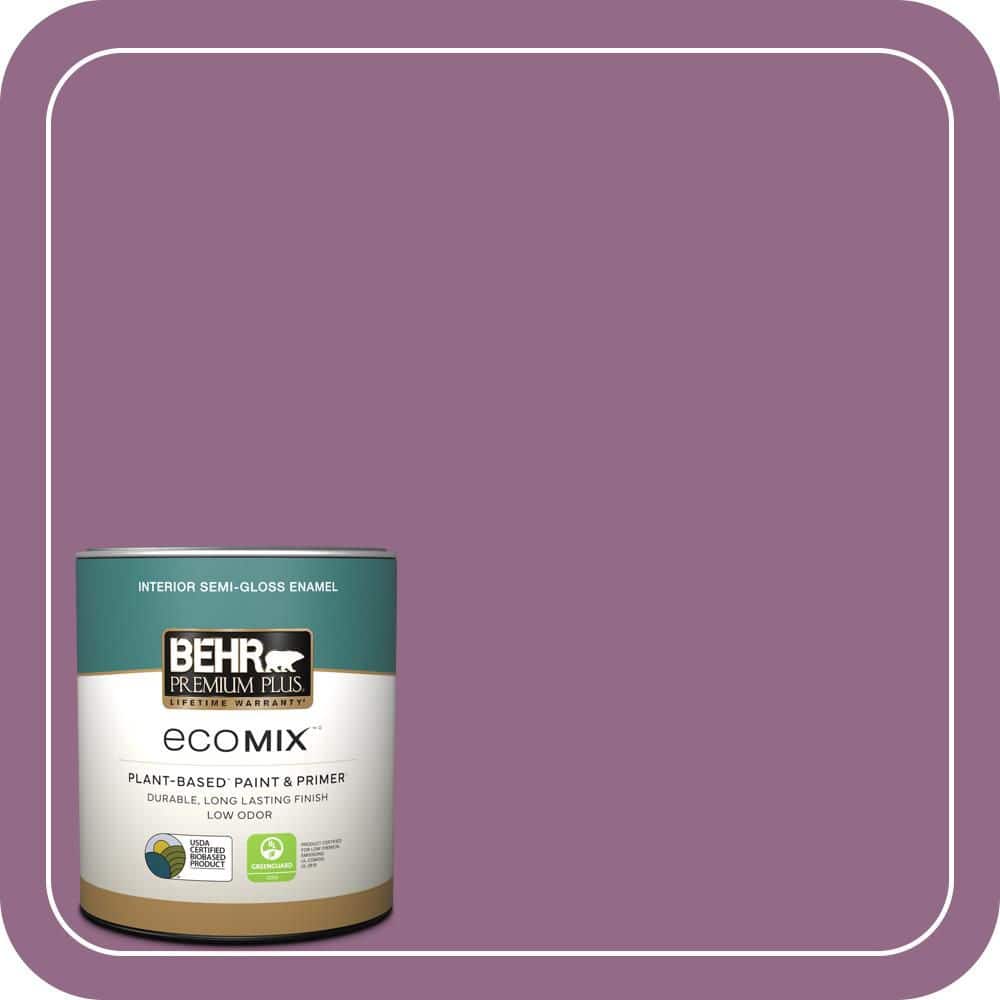 1 qt. #680D-6 Lantana Semi-Gloss Enamel EcoMix Plant-Based Interior Paint & Primer price history on PriceWatchPro