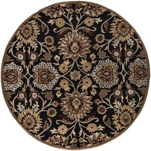 Cambrai Charcoal 6 ft. x 6 ft. Round Indoor Area Rug