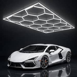 WYZM 15 ft. 600-Watt 72000LM 14-Grids Hexagon 5000K Honeycomb for