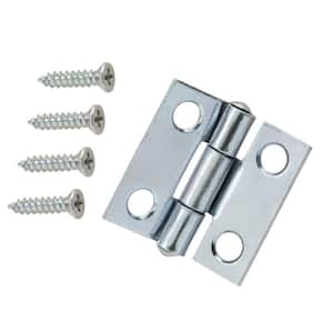 1 in. Zinc Plated Non-Removable Pin Narrow Utility Hinges (2-Pack)