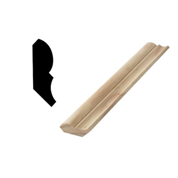 Woodgrain Millwork WM 74 9/16 in. x 1-3/4 in. Solid Pine Crown Bed Moulding