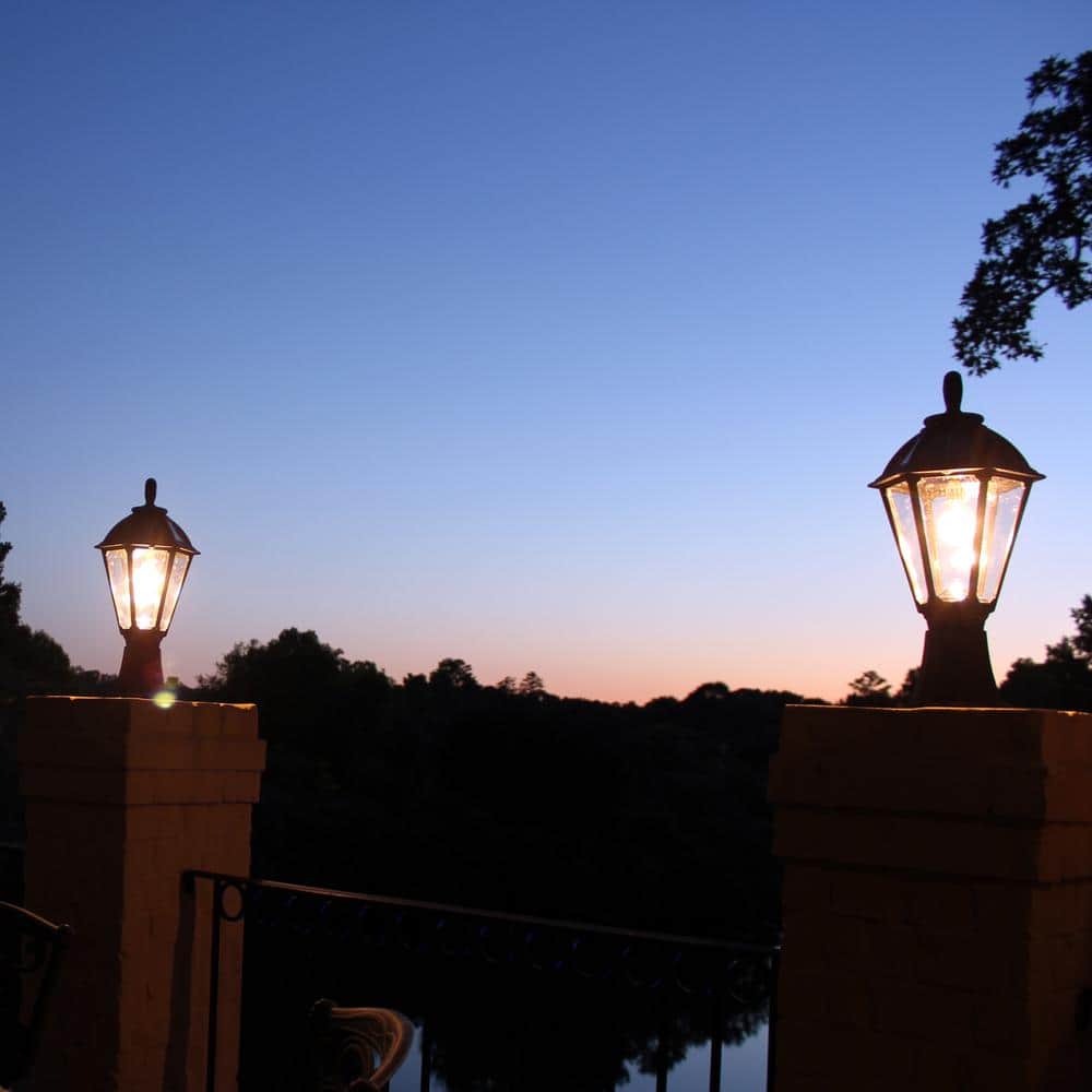 Polaris Black Solar LED Outdoor Post Light with Multiple Mounting Options