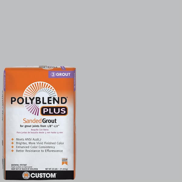 Custom Building Products Polyblend Plus #115 Platinum 25 lb. Sanded Grout