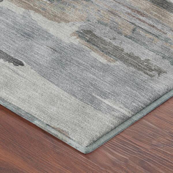 Mayfield Premium Machine Washable Abstract AMF2249 Taupe 10 ft. x 14 ft. Area Rug