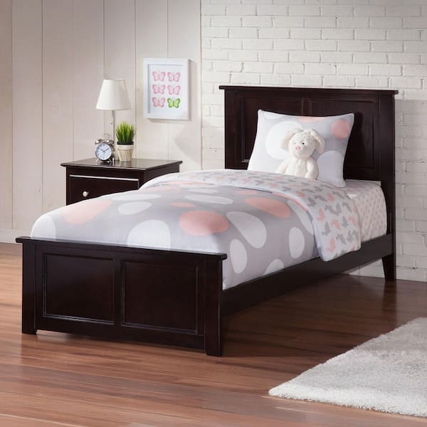 Madison Espresso Twin XL Traditional Bed with Matching Foot Board