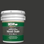 5 gal. #HDC-MD-04 Totally Black Solid Color Waterproofing Exterior Wood Stain