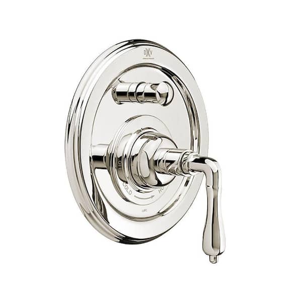 DXV Ashbee Lever 1-Handle Wall Mount Pressure Balance Tub/Shower Valve Trim Kit in Platinum Nickel (Valve not Included)