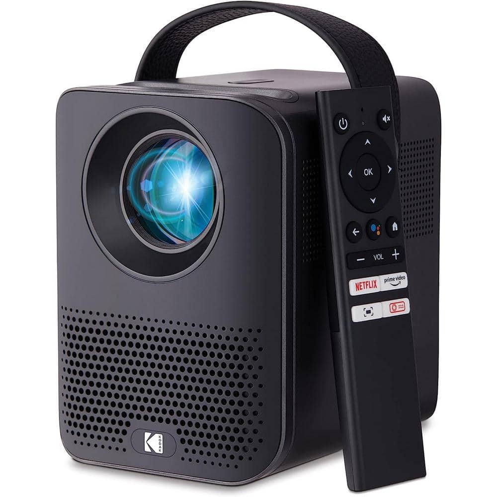 FLIK HD9 Smart Projector, Native 1920 x 1080, Black Portable Mini Projector