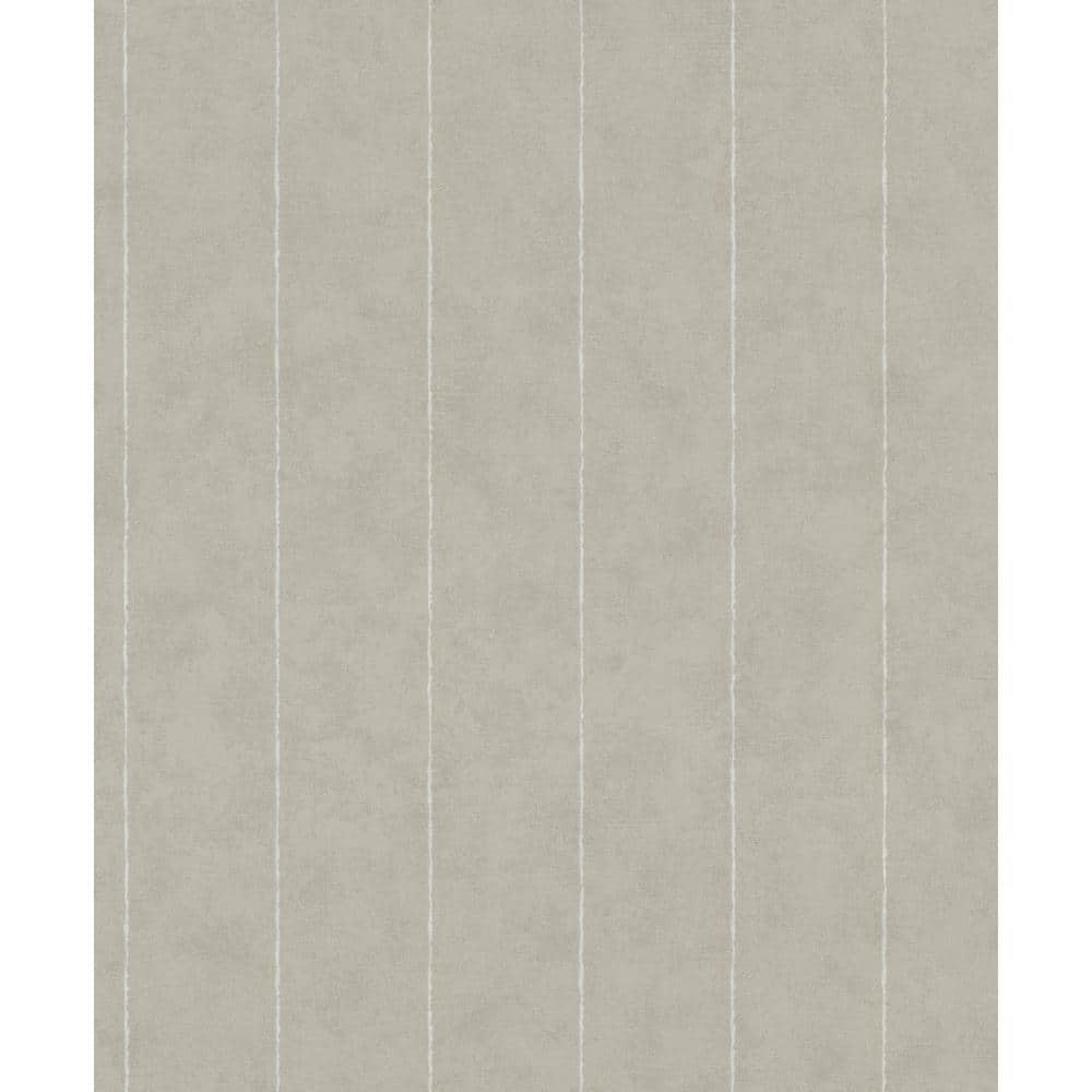 Flora Collection Grey Pinstripes Matte Finish Non-Pasted Vinyl on Non-Woven