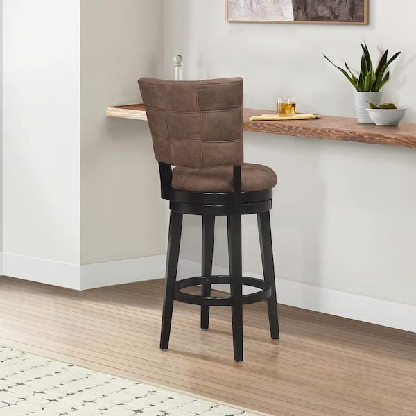 Chestnut adjustable upholstered outlet swivel bar stool