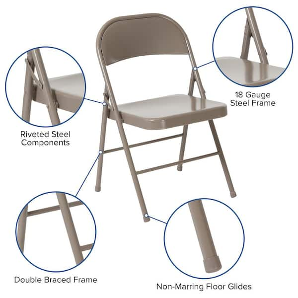 Cheap Iron Frame Folding Triangle Chair Strong Load Bearing