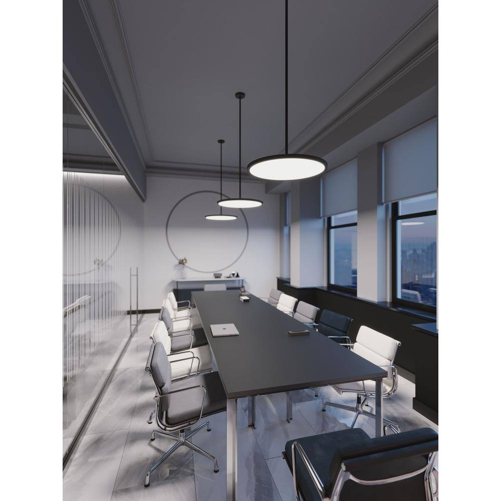 Edge Round White Aluminum LED Pendant Light