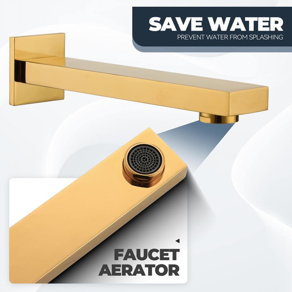 Brushed Gold Multi-Head Wall Mounted Rain Shower System