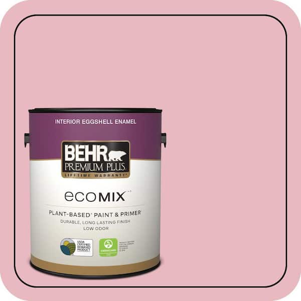 1 gal. #M150-2 Peppermint Stick Eggshell Enamel EcoMix Plant-Based Interior Paint & Primer
