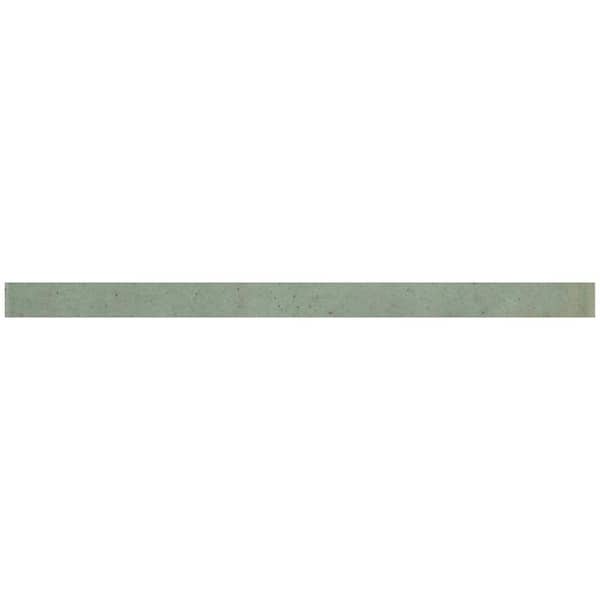 Apollo Tile Antiek Green 1.25 in. x 7.9 in. Glossy Ceramic Pencil Tile Trims (0.7 sq. ft./case) (10-pack)