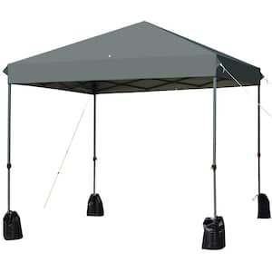  Eurmax USA Smart Durable Pop up Canopy Tent with 1 Removable  Sidewall 10'x10' Outdoor Craft Show Canopy Bouns 4X Stakes(Black) : Patio,  Lawn & Garden