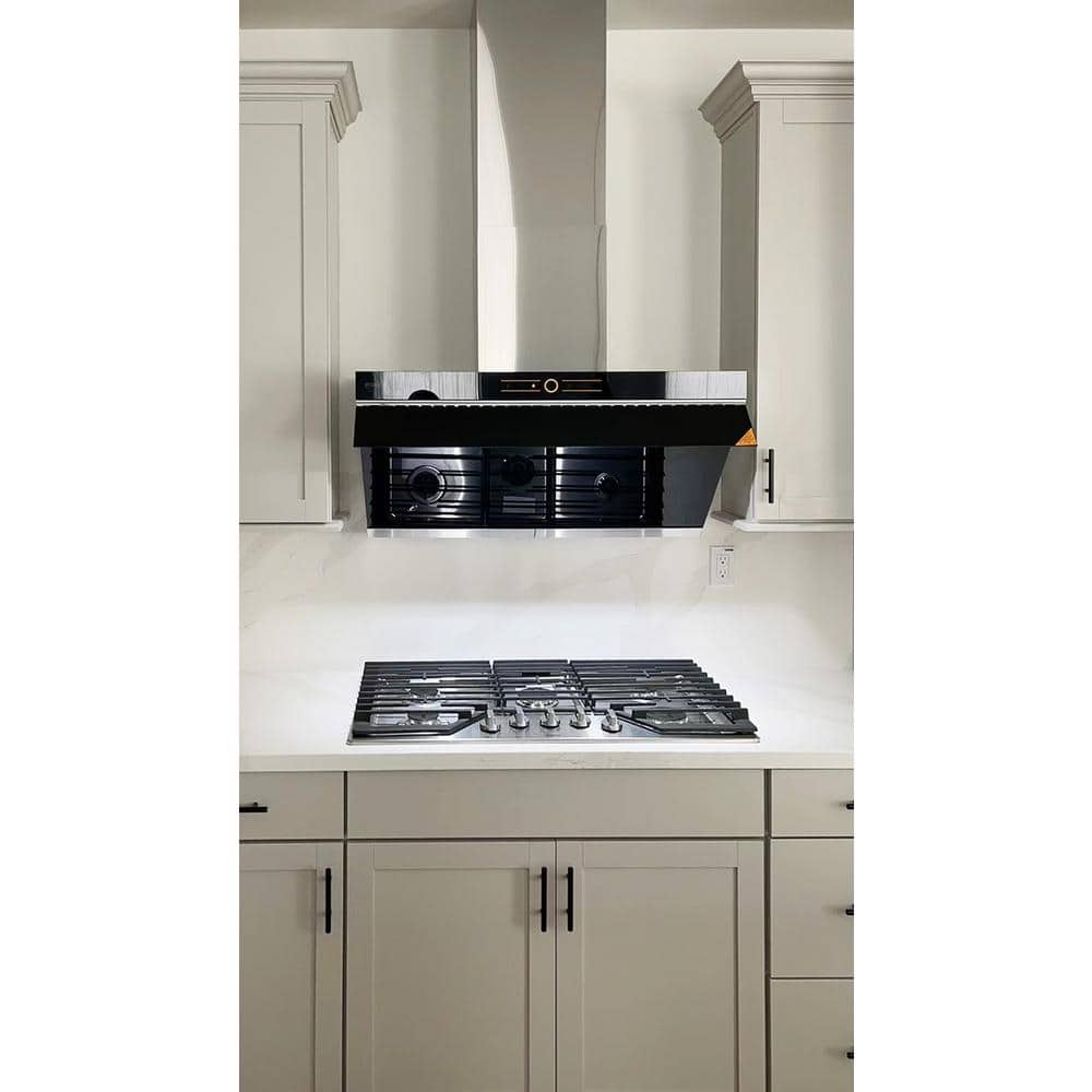 FOTILE 36'' Black Stainless Steel Wall Mount Range Hood
