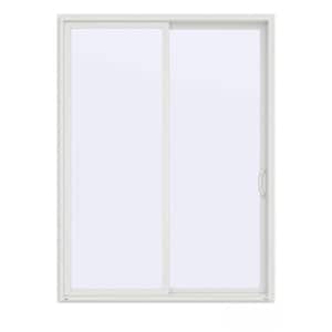 72 in. x 96 in. V-4500 Contemporary White Vinyl Right-Hand Full Lite Sliding Patio Door