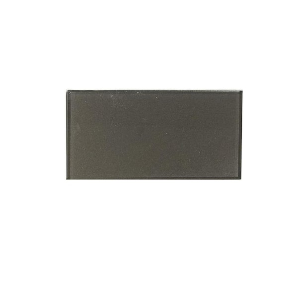 Modern Design Glossy Arctic Brown Subway 3 in. x 6 in. Glass Wall Tile (16 sq. ft./Case)